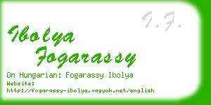 ibolya fogarassy business card